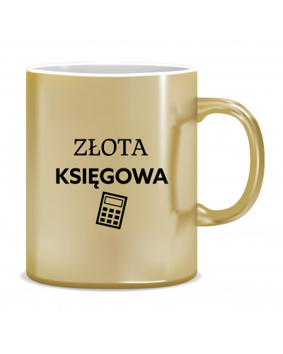 Kubek Złoty dla księgowej (Złota księgowa)