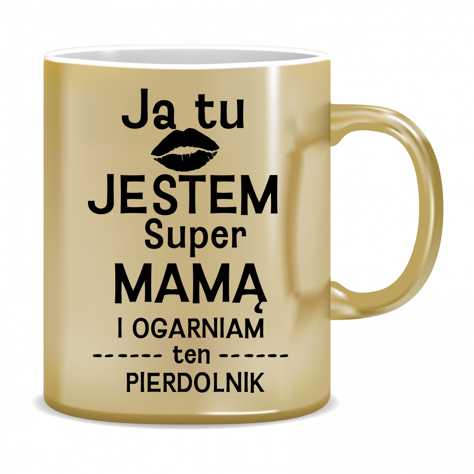 Kubek Złoty Dla Mamy (Ja Tu Jestem Super Mamą)