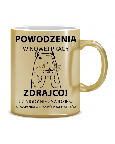 Kubek Złoty na pożegnanie kolegi/koleżanki (Kapibara żegnająca