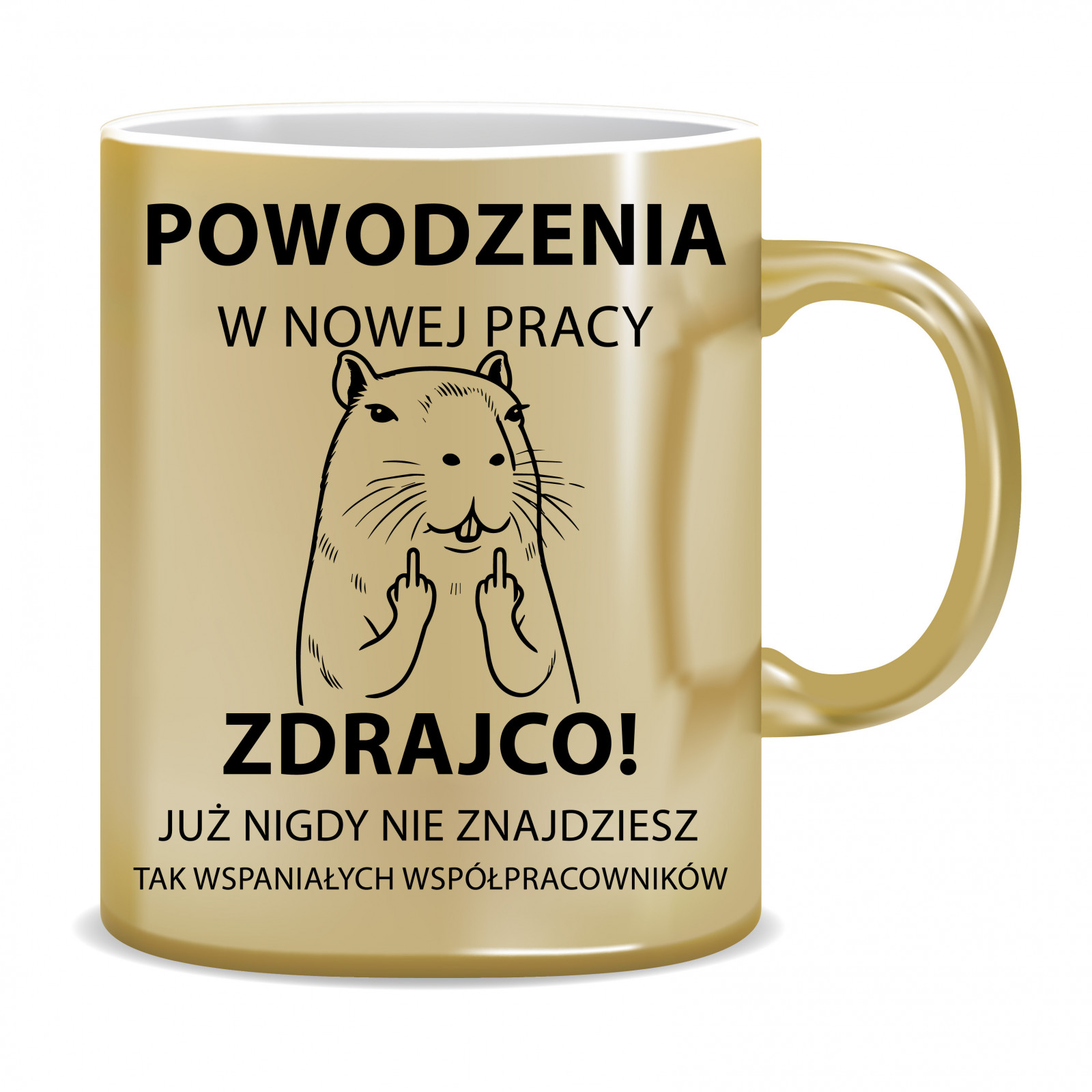 Kubek Złoty na pożegnanie kolegi/koleżanki (Kapibara żegnająca