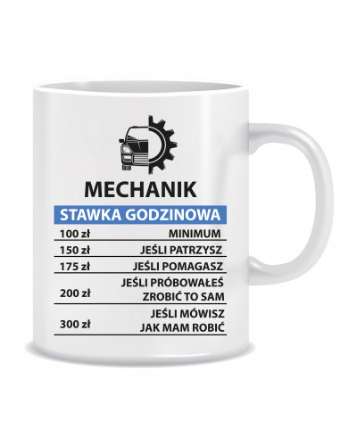 Kubek dla mechanika (Mechanik stawka godzinowa)