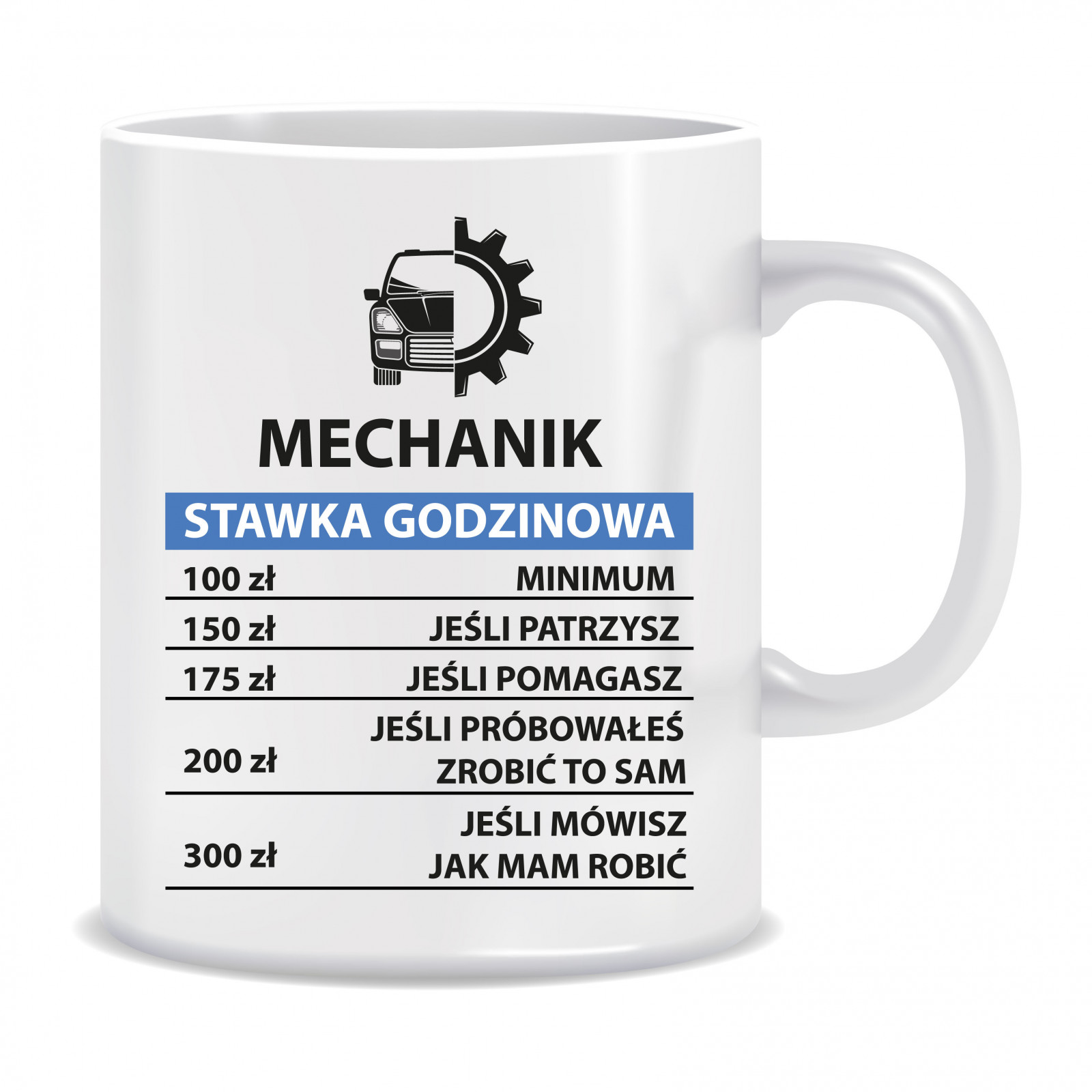 Kubek dla mechanika (Mechanik stawka godzinowa)