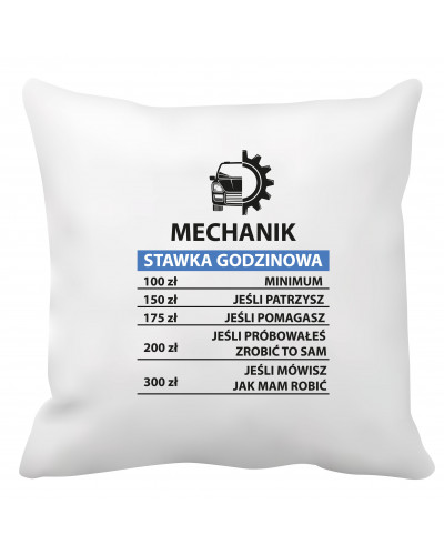 Poduszka dla mechanika (Mechanik stawka godzinowa)