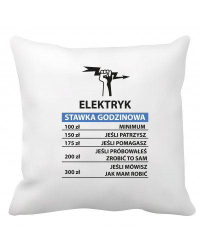 Poduszka dla elektryka (Elektryk stawka godzinowa)