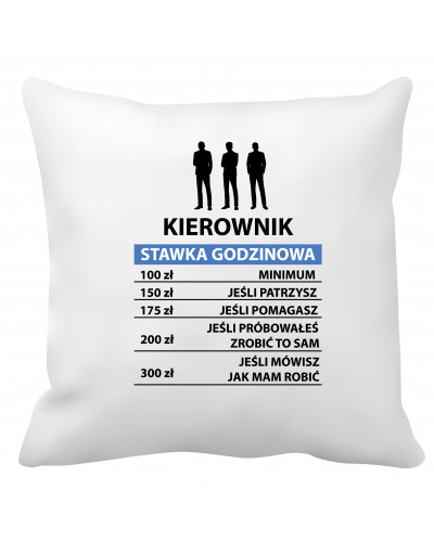 Poduszka dla kierownika (Kierownik stawka godzinowa)